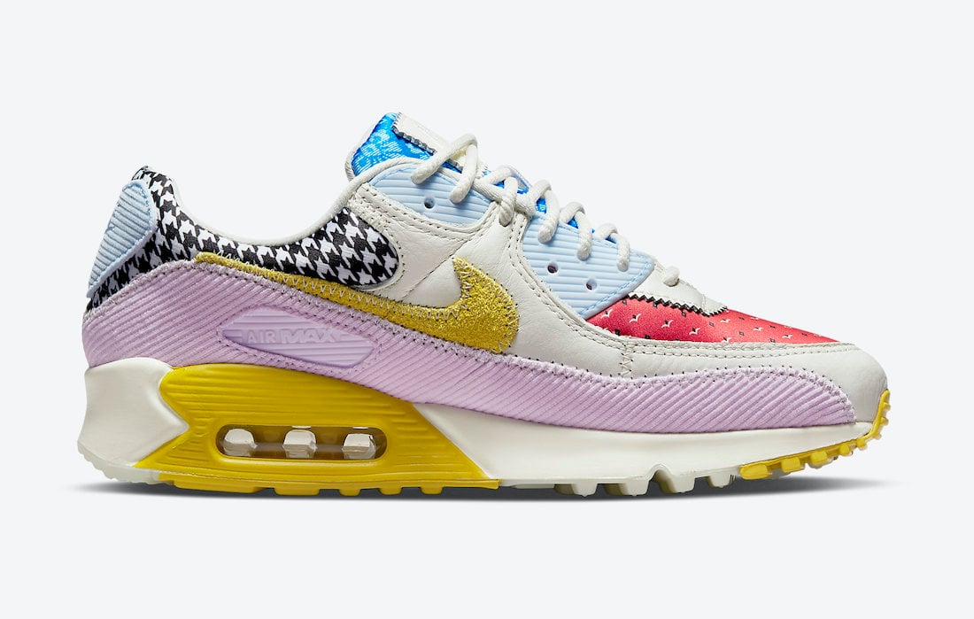 Nike Air Max 90 Sail Blue Red Pink Yellow DM8075-100 Release Date Info