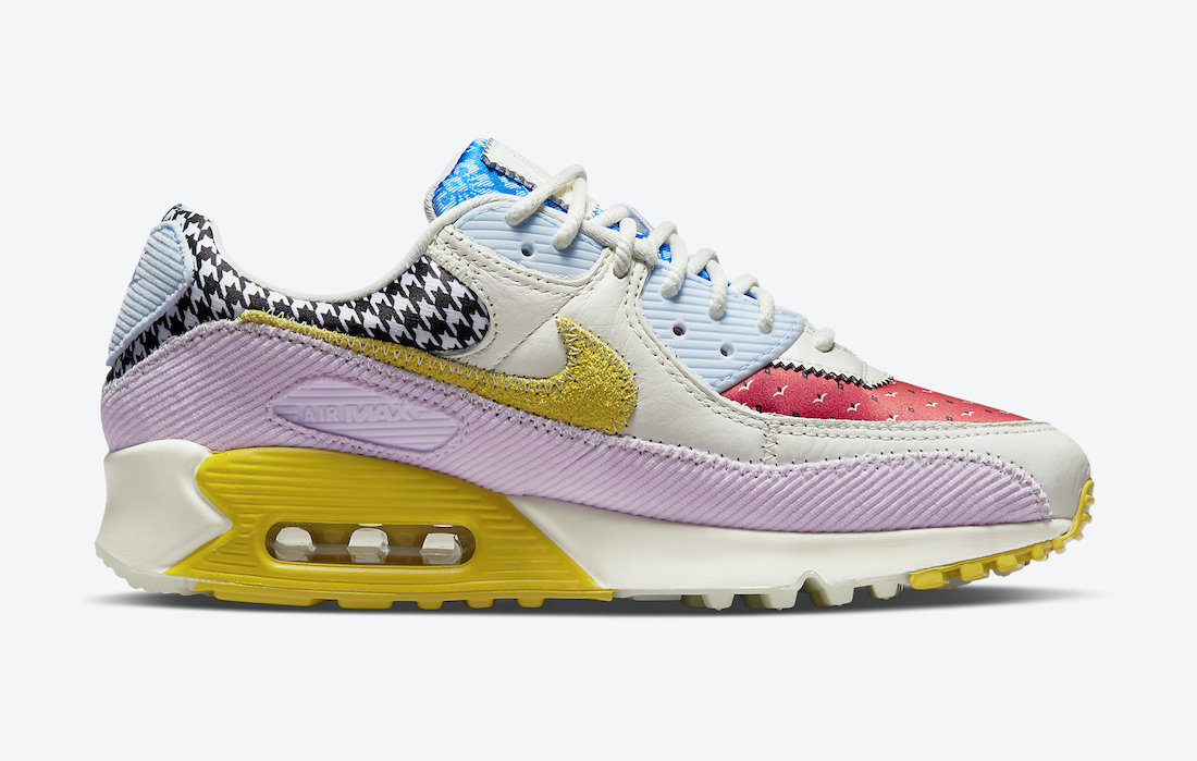 Nike Air Max 90 Sail Blue Red Pink Yellow DM8075-100 Release Date Info