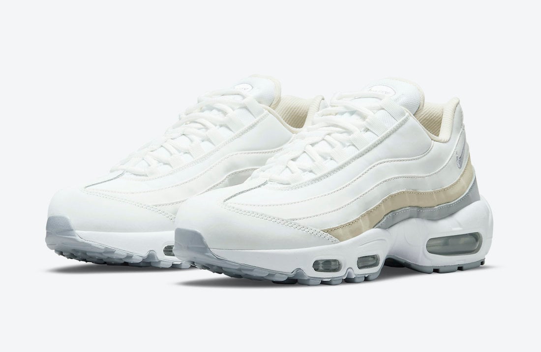 This Nike Air Max 95 Features Beige and Silver Accents