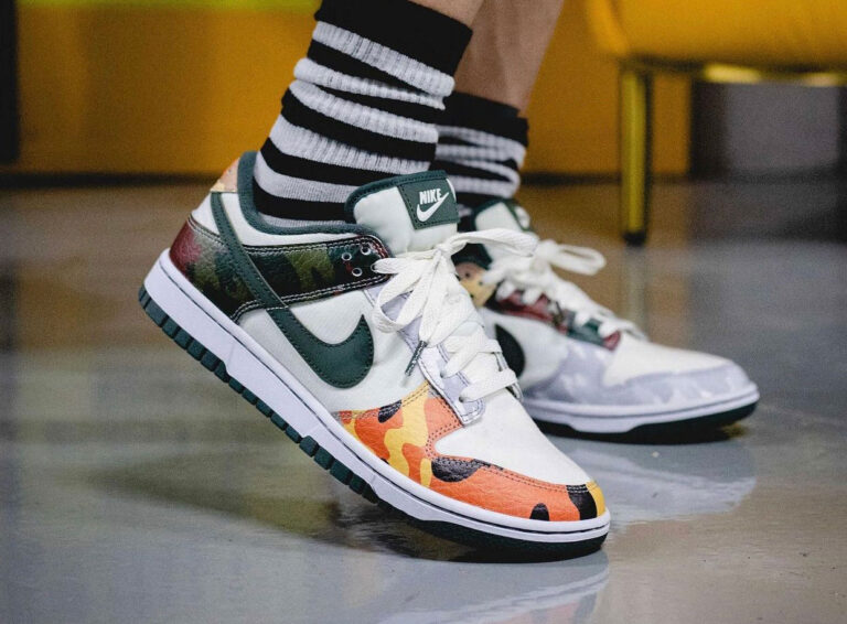 On-Feet Photos of the Nike Dunk Low âMulti Camoâ â Sneaker Novel
