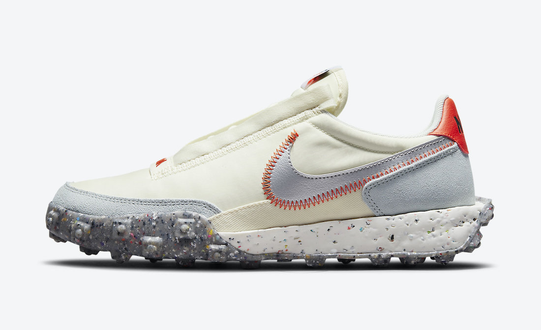 Nike Waffle Racer Crater Coconut Milk Team Orange Metallic Silver CT1983-105 Release Date Info