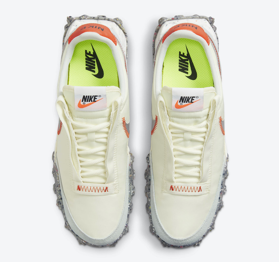 Nike Waffle Racer Crater Coconut Milk Team Orange Metallic Silver CT1983-105 Release Date Info