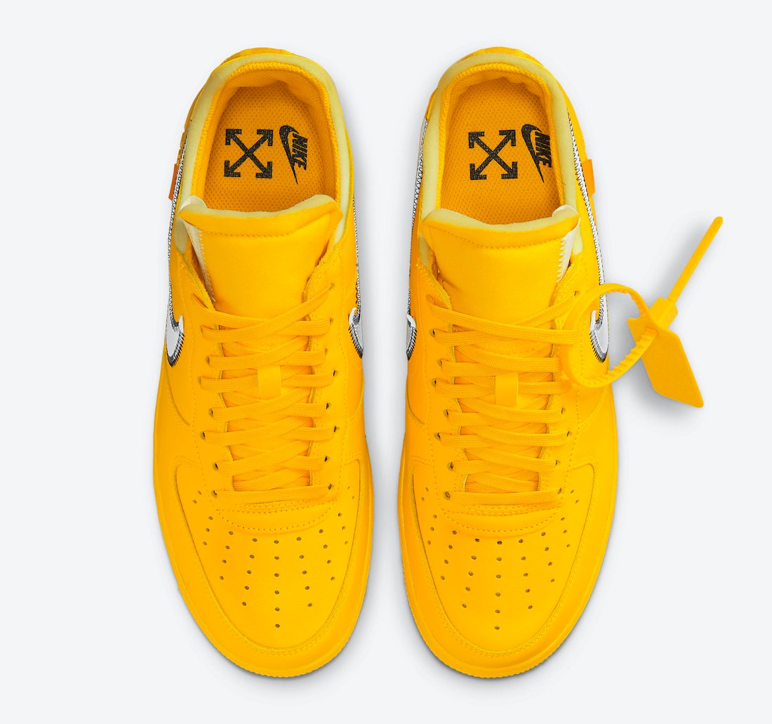 Off-White Nike Air Force 1 Low University Gold DD1876-700 Release Date Price