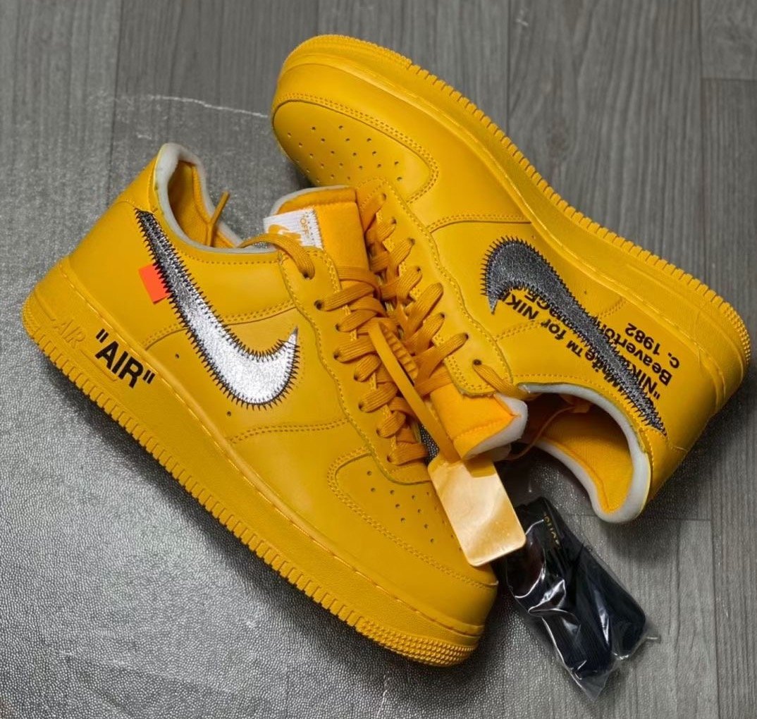 Off-White x Nike Air Force 1 Low University Gold DD1876-700 Release Info