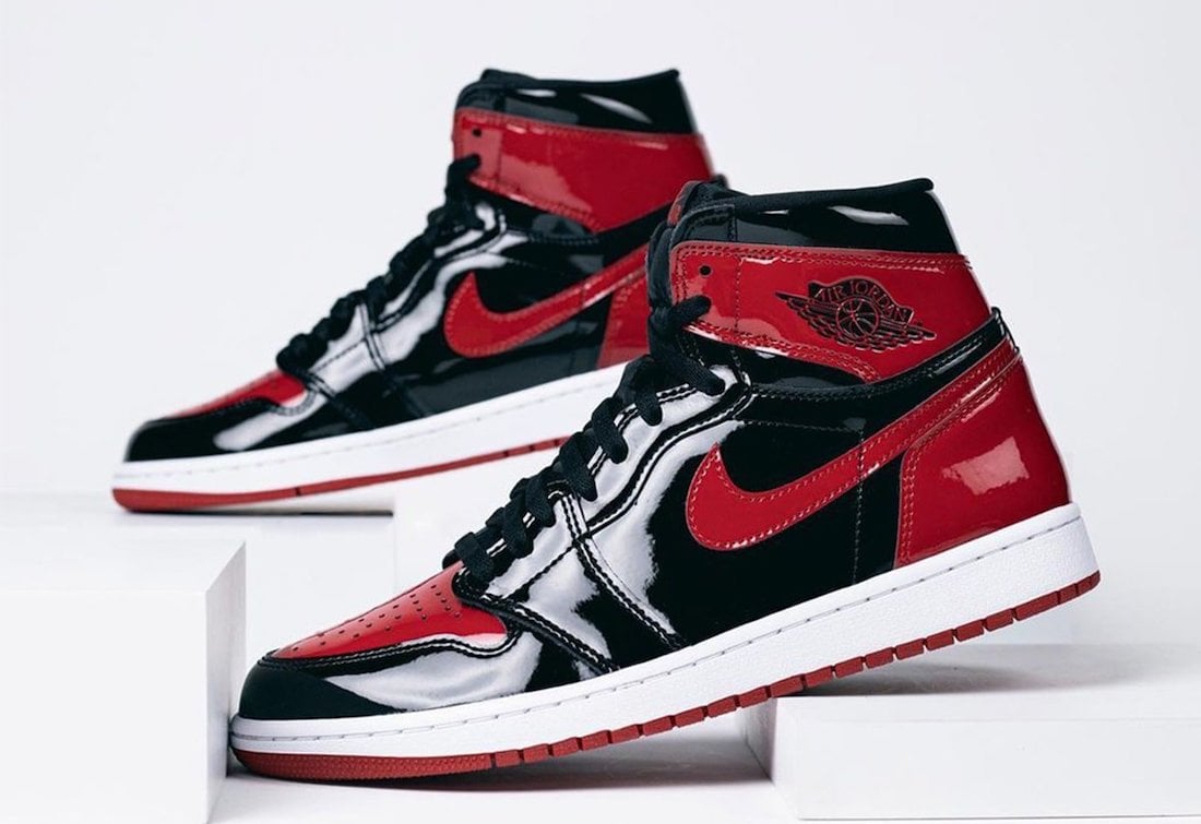 Air Jordan 1 Bred Patent Leather Reimagined 555088-063 Release 