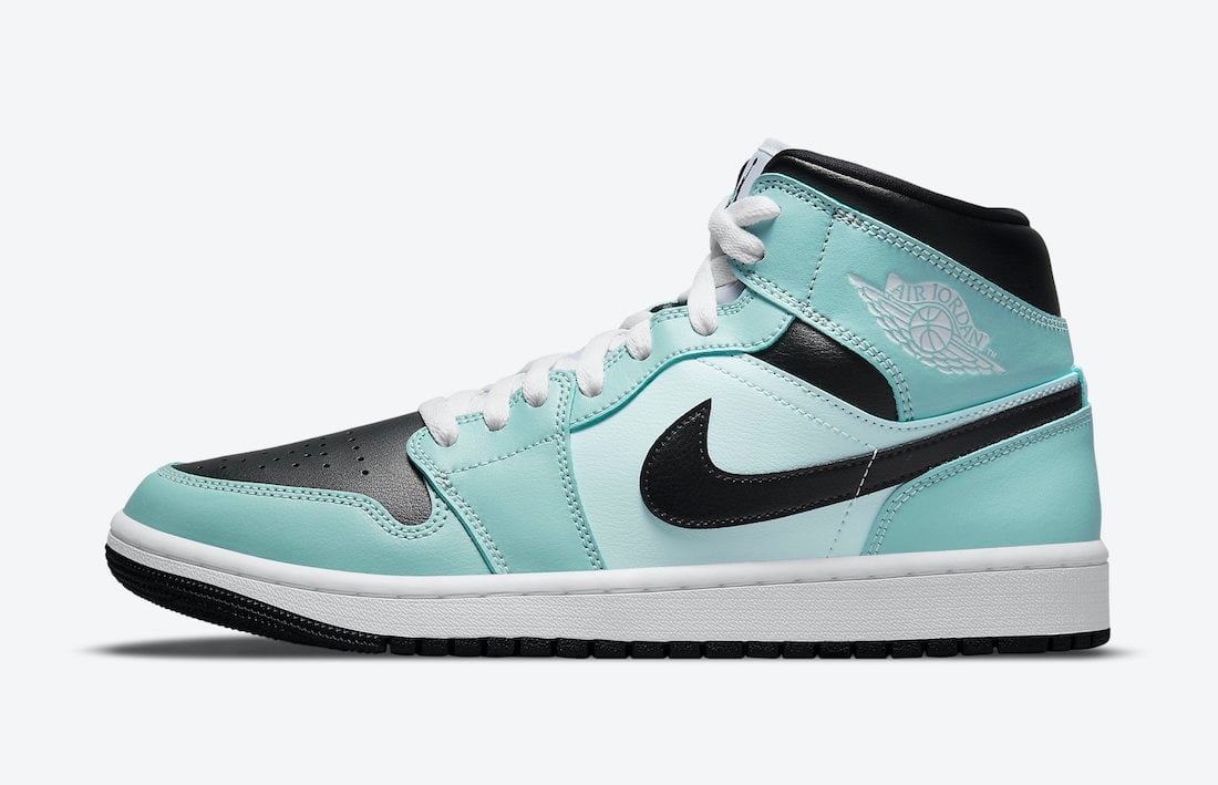 Air Jordan 1 Mid Light Dew Black Teal Tint White BQ6472-300 Release Date Info