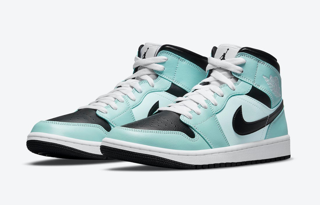 Air Jordan 1 Mid Light Dew Black Teal Tint White BQ6472-300 Release Date Info