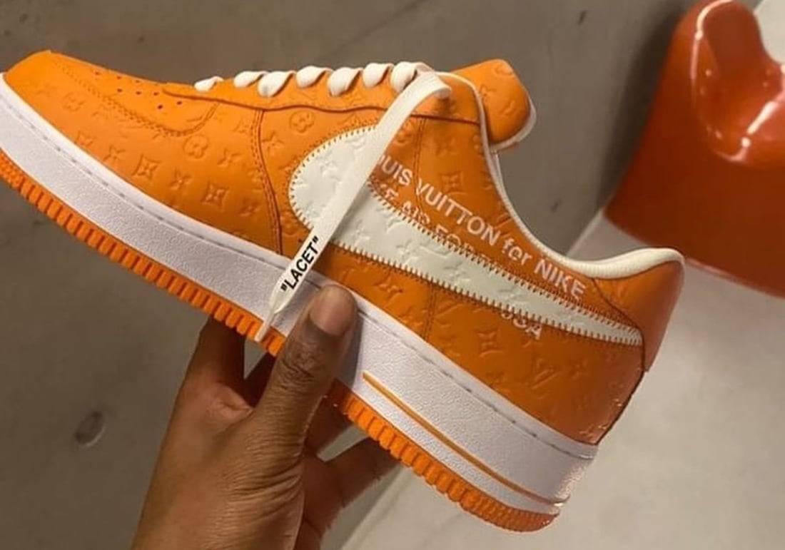 Louis Vuitton Nike Air Force 1 Orange Release Date