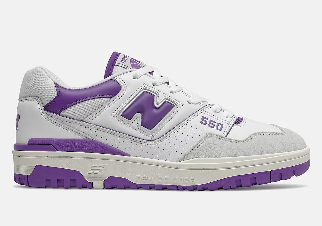 New Balance 550 Releasing in White and Purple