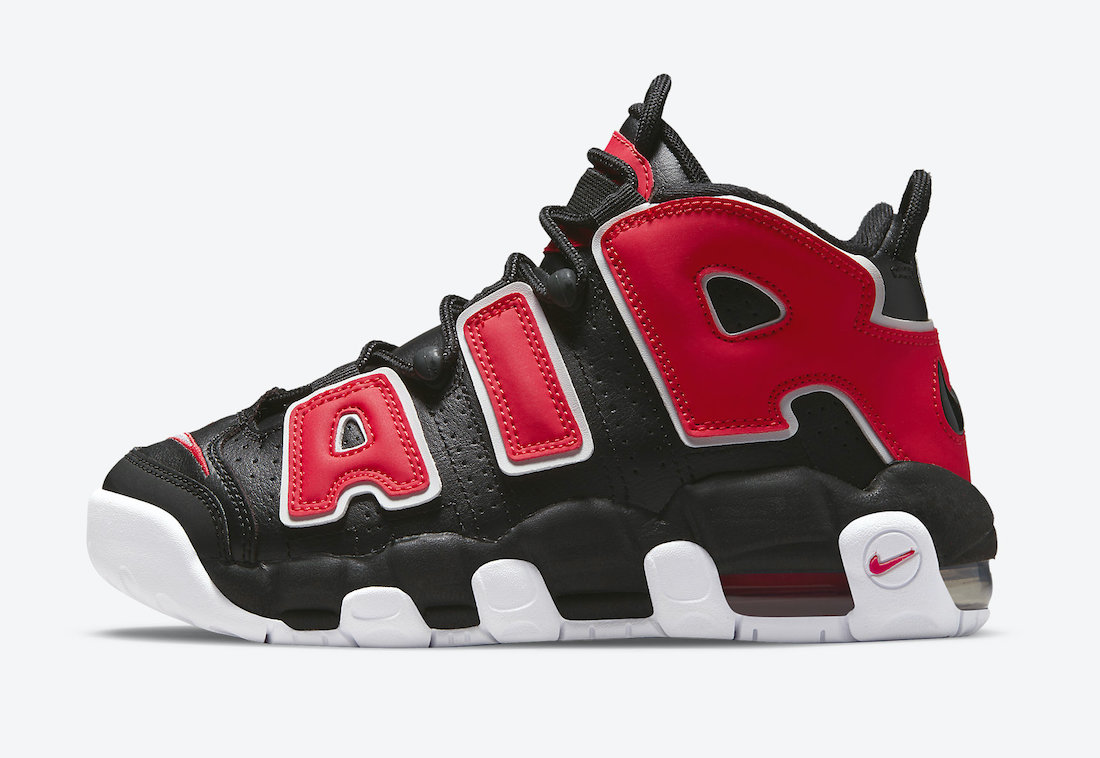 Nike Air More Uptempo GS Black University Red White DM3190-001 Release Date Info