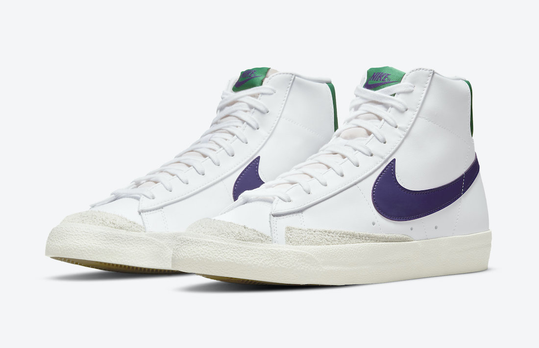 Nike Blazer Mid 77 White Purple Green DO1157-100 Release Date Info