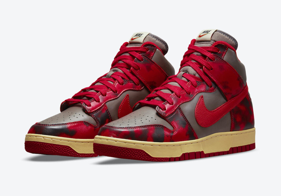 nike dunk high 1985 red acid wash