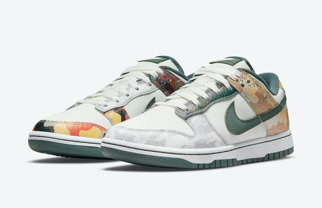 Nike Dunk Low Multi Camo DH0957-100 Release Date Info | SneakerFiles