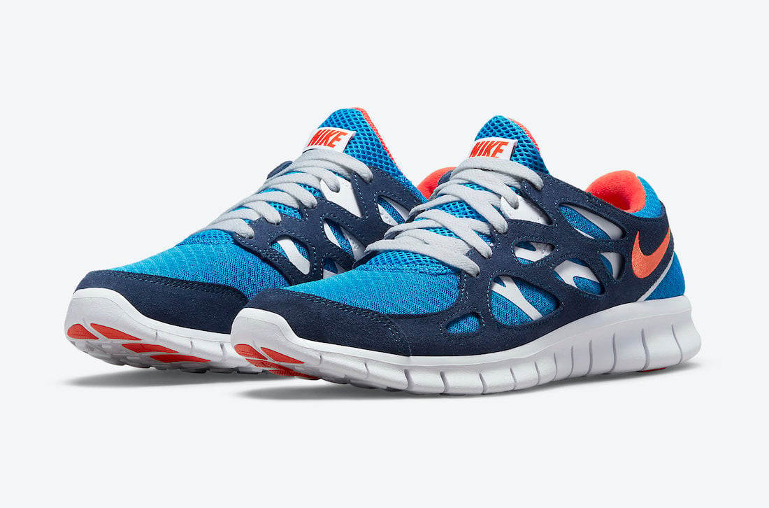 Nike Free Run 2 in Blue and Orange