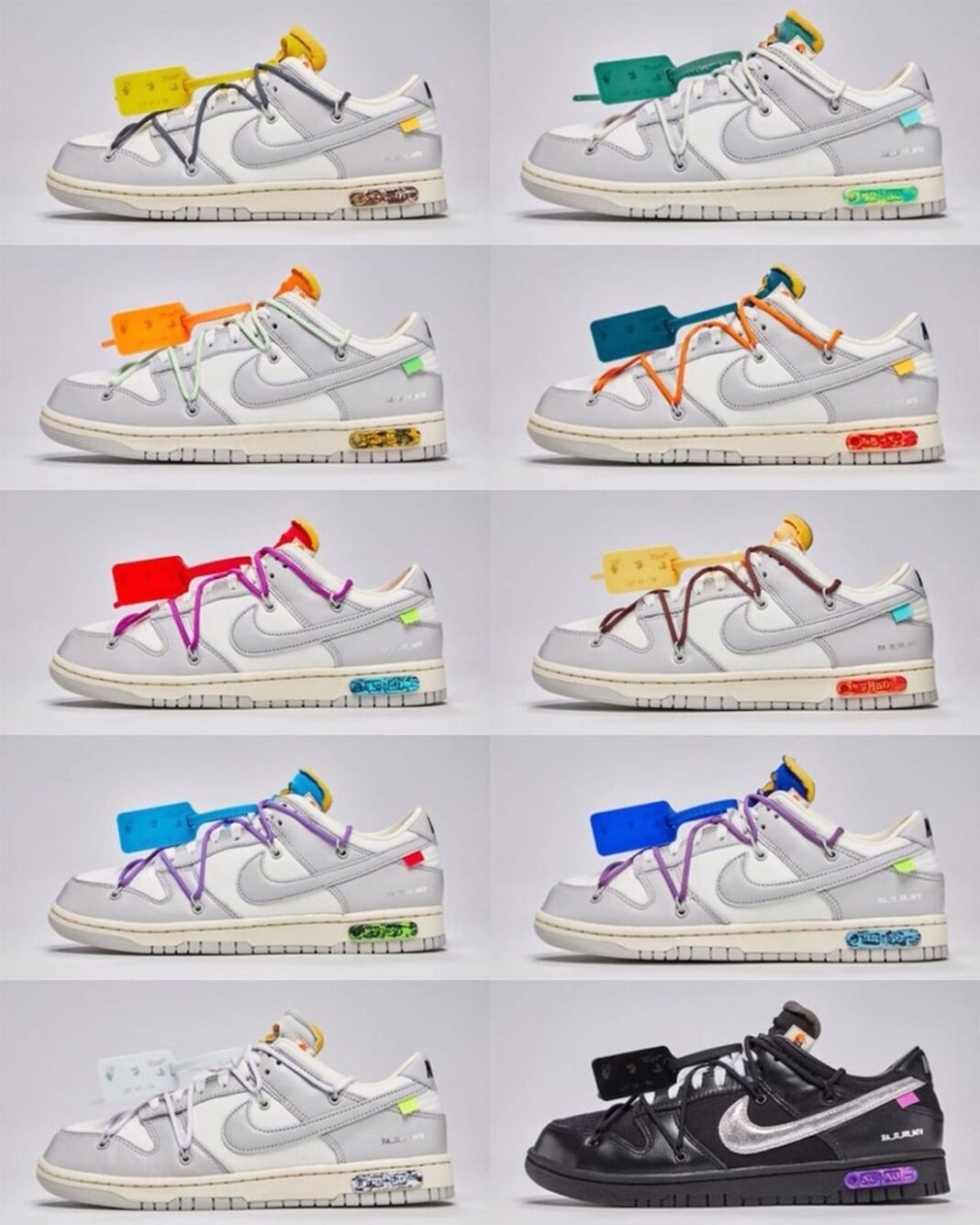 OffWhite Nike Dunk Low The 50 Collection Release Date Info SneakerFiles