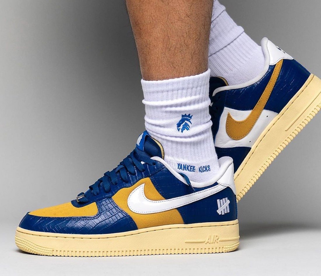 Undefeated Nike Air Force 1 Low Blue DM8462-400 On-Feet