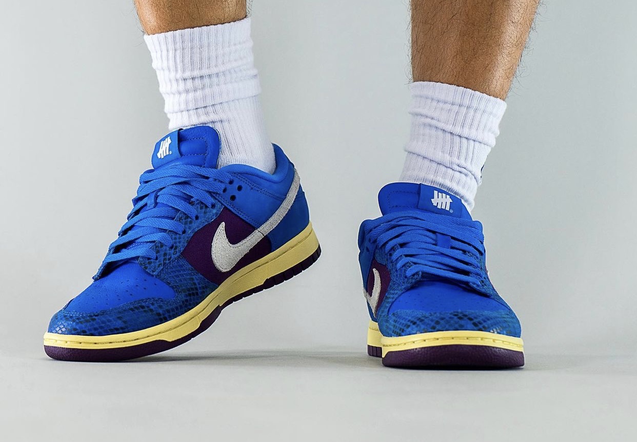 Undefeated Nike Dunk Low Royal Blue Purple DH6508-400 On-Foot