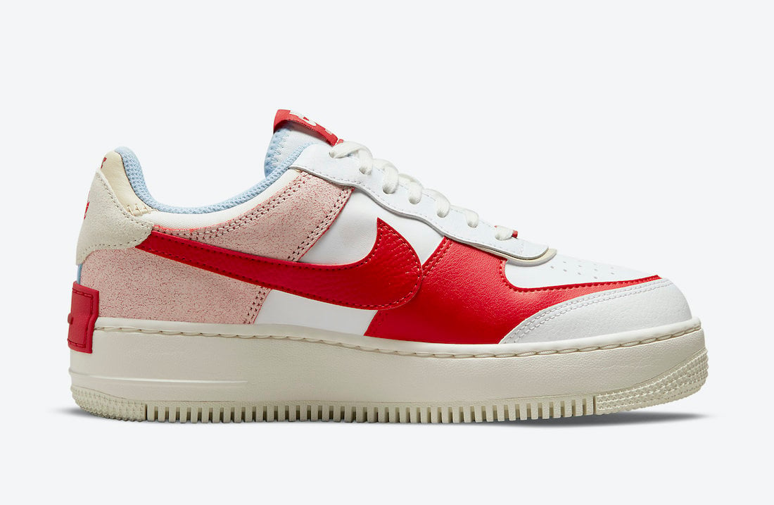 Nike Air Force 1 Shadow White Red Blue CI0919-108 Release Date Info