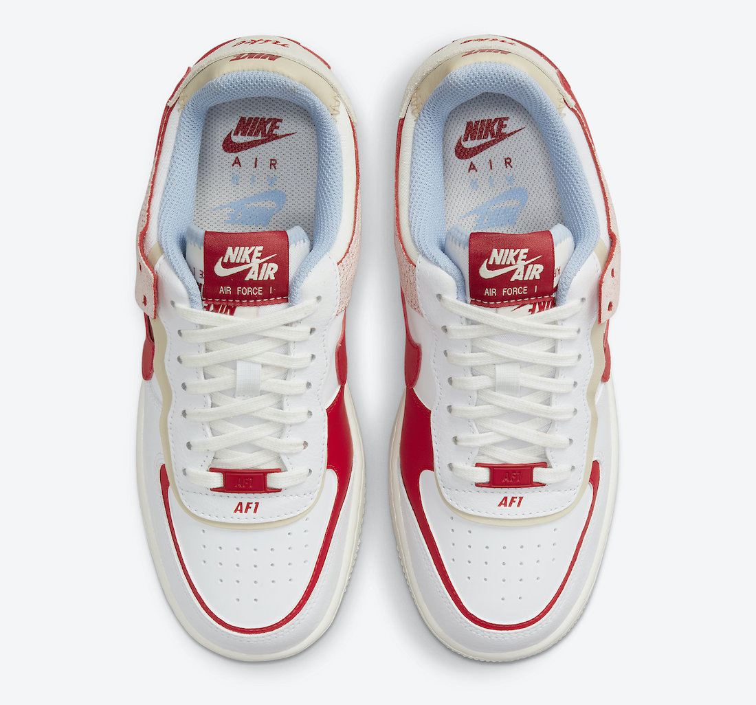 Nike Air Force 1 Shadow White Red Blue CI0919-108 Release Date Info
