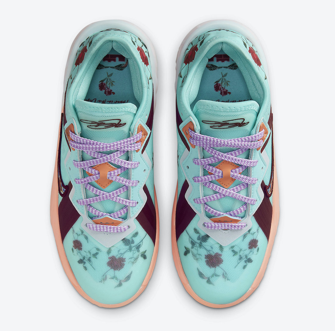 Nike LeBron 18 Low GS Floral DN4177-400 Release Date Info