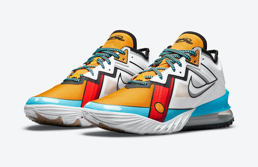 Nike LeBron 18 Low Stewie Griffin Cartoon Art CV7562-104 Release Date