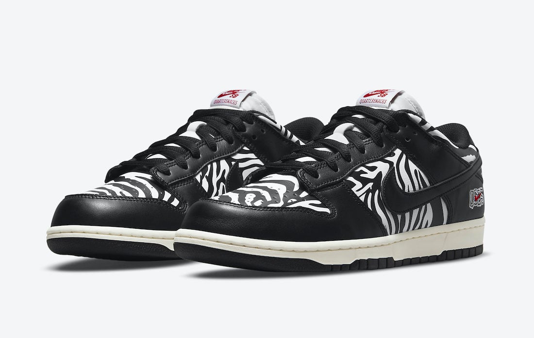 Quartersnacks x Nike SB Dunk Low Zebra DM3510-001 Release Date 