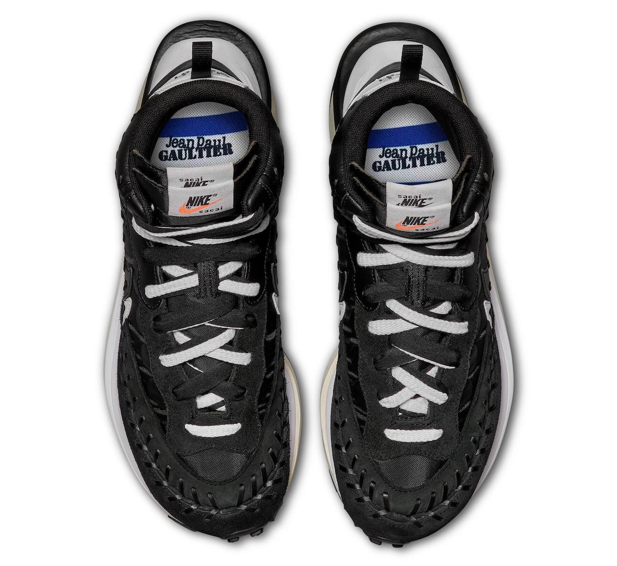Sacai Jean Paul Gaultier Nike VaporWaffle Black DH9186-001 Release Info Price