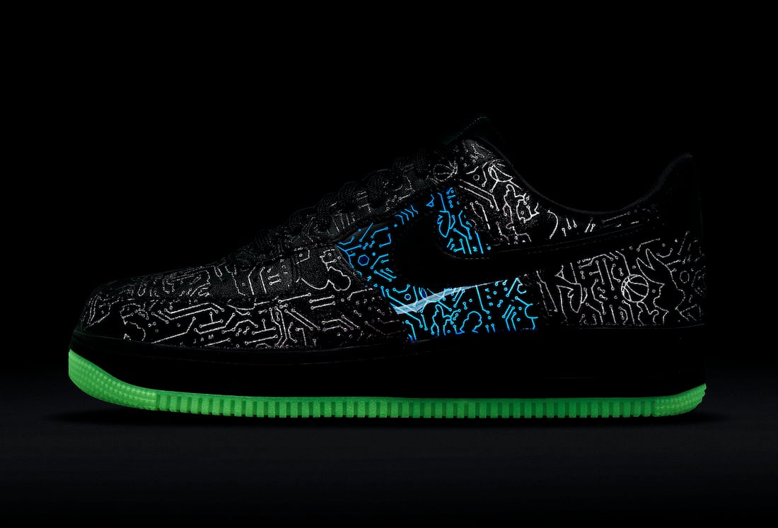 Space Jam Nike Air Force 1 Low Computer Chip DH5354-001 Release Date Info