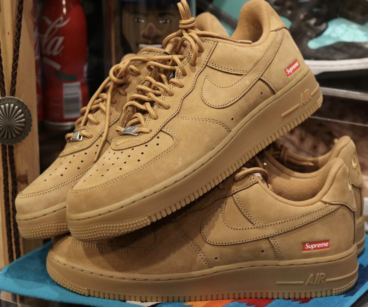 Supreme Nike Air Force 1 Wheat Flax Release Date