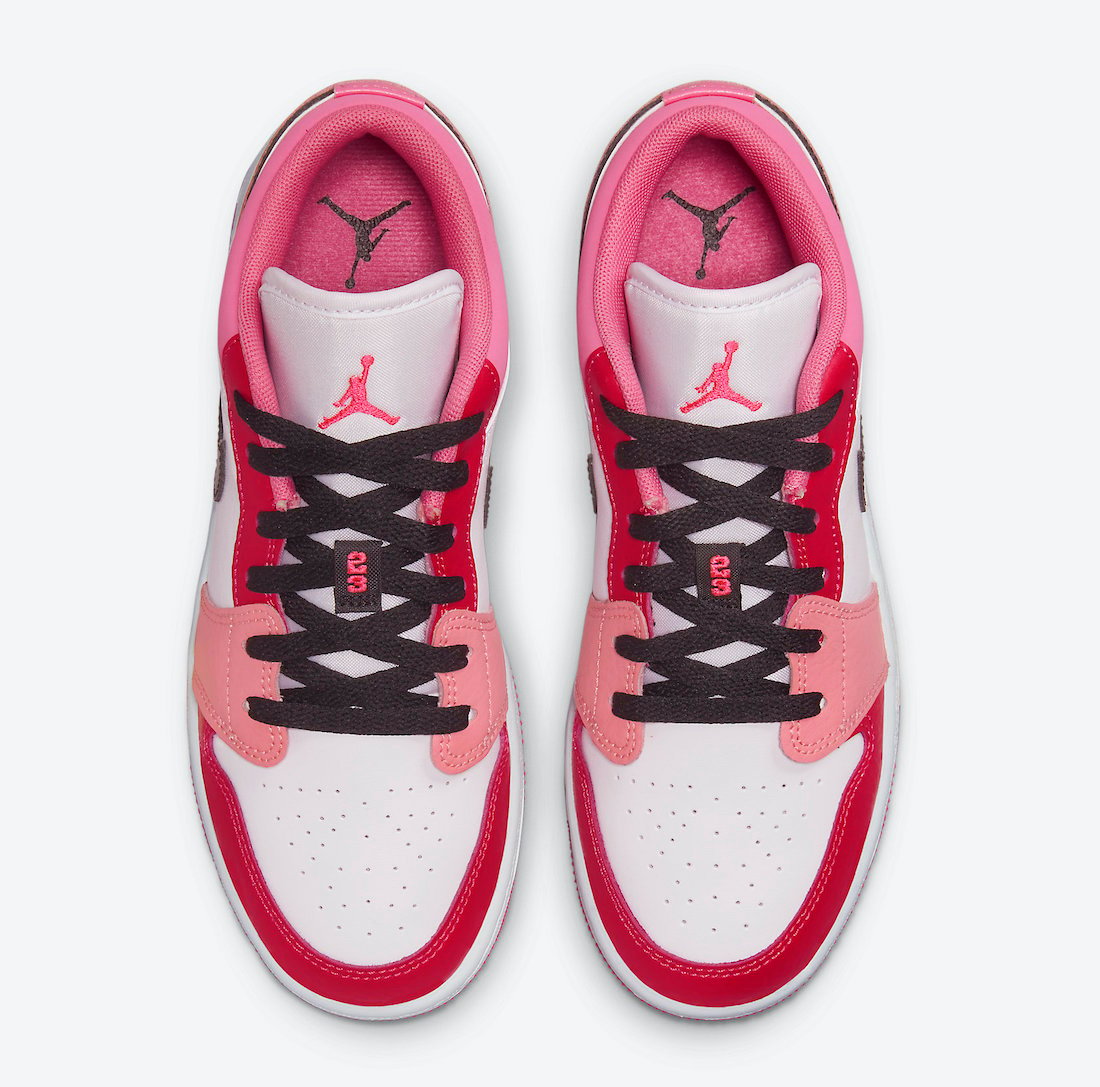 Air Jordan 1 Low GS Pink Red 553560-162 Release Date Info