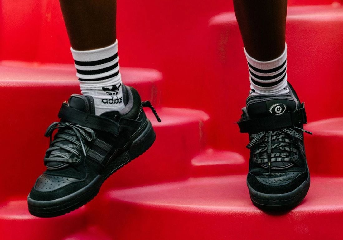 Bad Bunny’s adidas Forum Buckle Low in Black Inspired by School Uniforms