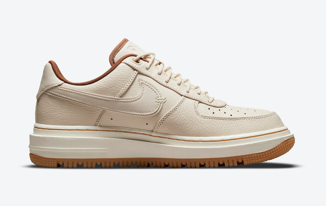 Nike Air Force 1 Luxe Pearl White Pale Ivory Pecan Gum DB4109-200 Release Date Info