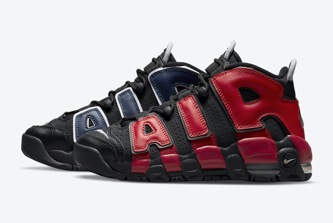 Nike Air More Uptempo Black Red Navy DM0017-001 Release Date Info