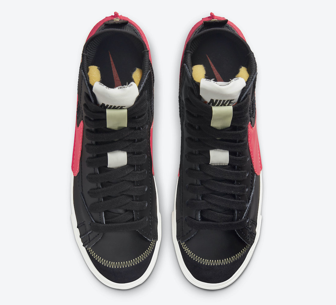 Nike Blazer Mid 77 Jumbo Black Bright Crimson DD3111-001 Release Date Info