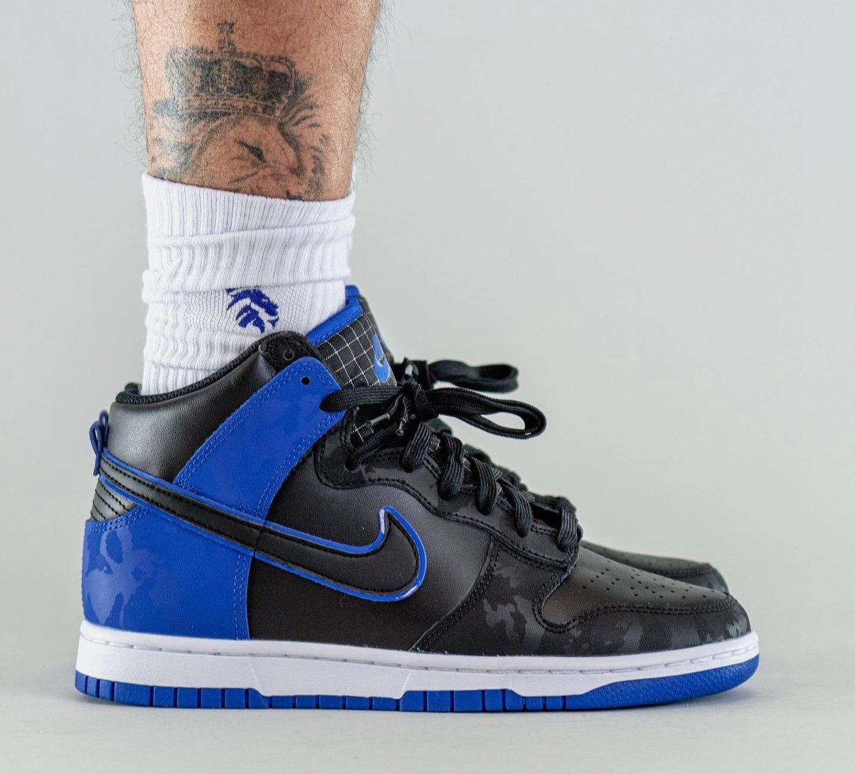 Nike Dunk High Black Hyper Royal DD3359-001 On-Feet Nike Dunk High Black Hyper Royal DD3359-001 On-Feet