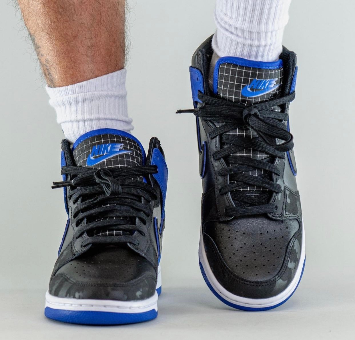 Nike Dunk High Black Hyper Royal DD3359-001 On-Feet Nike Dunk High Black Hyper Royal DD3359-001 On-Feet