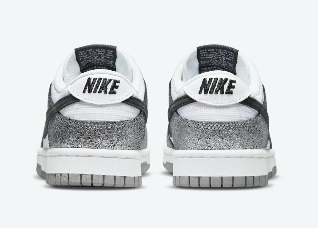 Nike Dunk Low Highlighted with Silver Cracked Leather | Sneakers Cartel