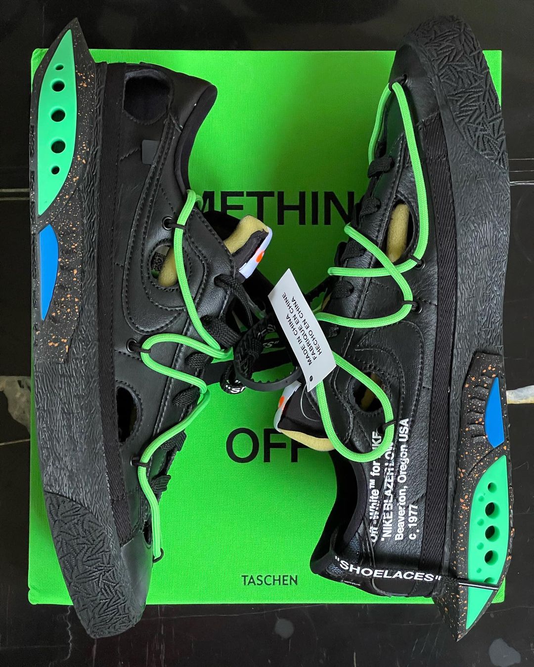 Off-White Nike Blazer Low Black Green Release Info