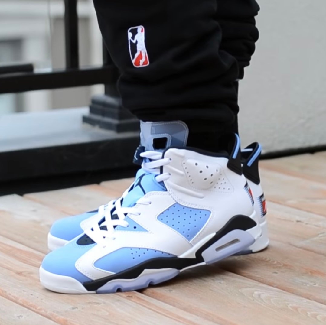 Air Jordan 6 UNC University Blue CT8529-410 On-Feet