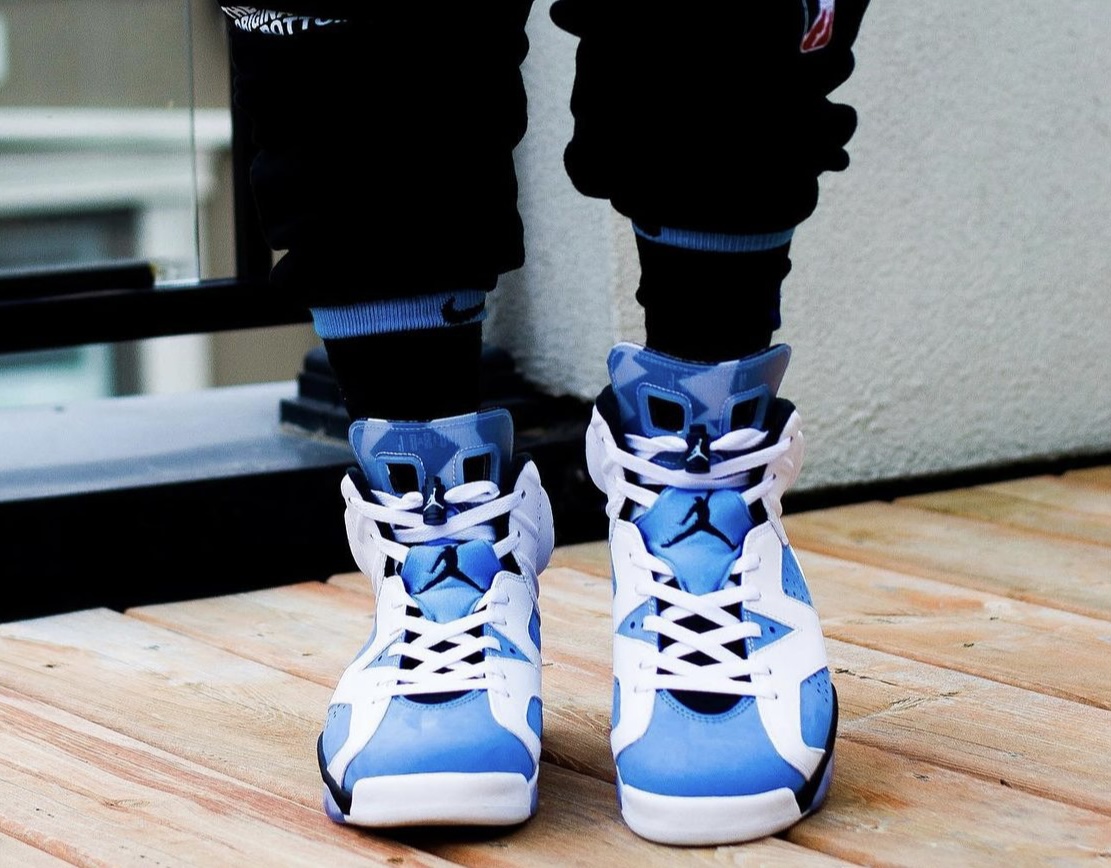 Air Jordan 6 UNC University Blue CT8529-410 On-Feet