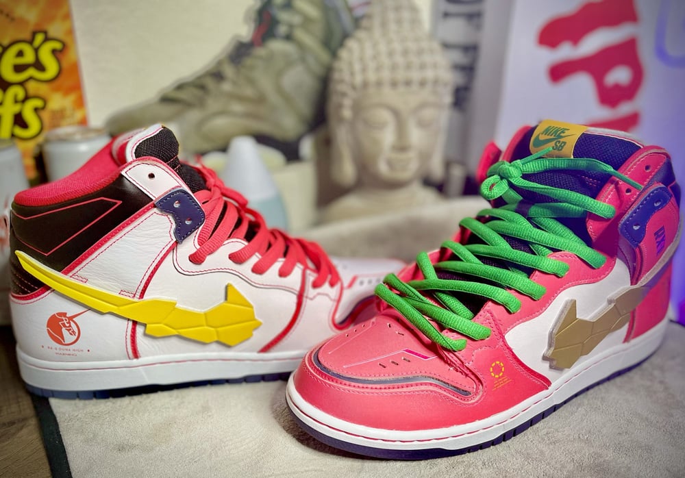 Gundam Nike SB Dunk High Unicorn Wear Away DH7717-100