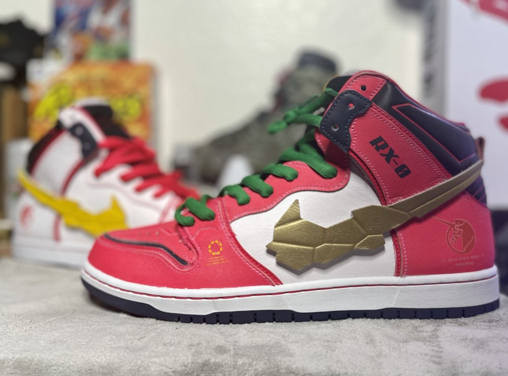 Gundam Nike SB Dunk High Unicorn Wear Away DH7717-100