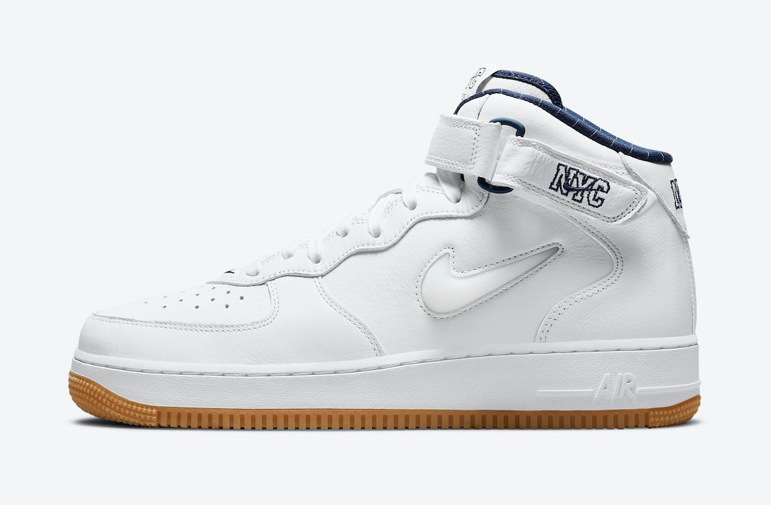 Nike Air Force 1 Mid NYC White Navy DH5622-100 Release Date Info ...