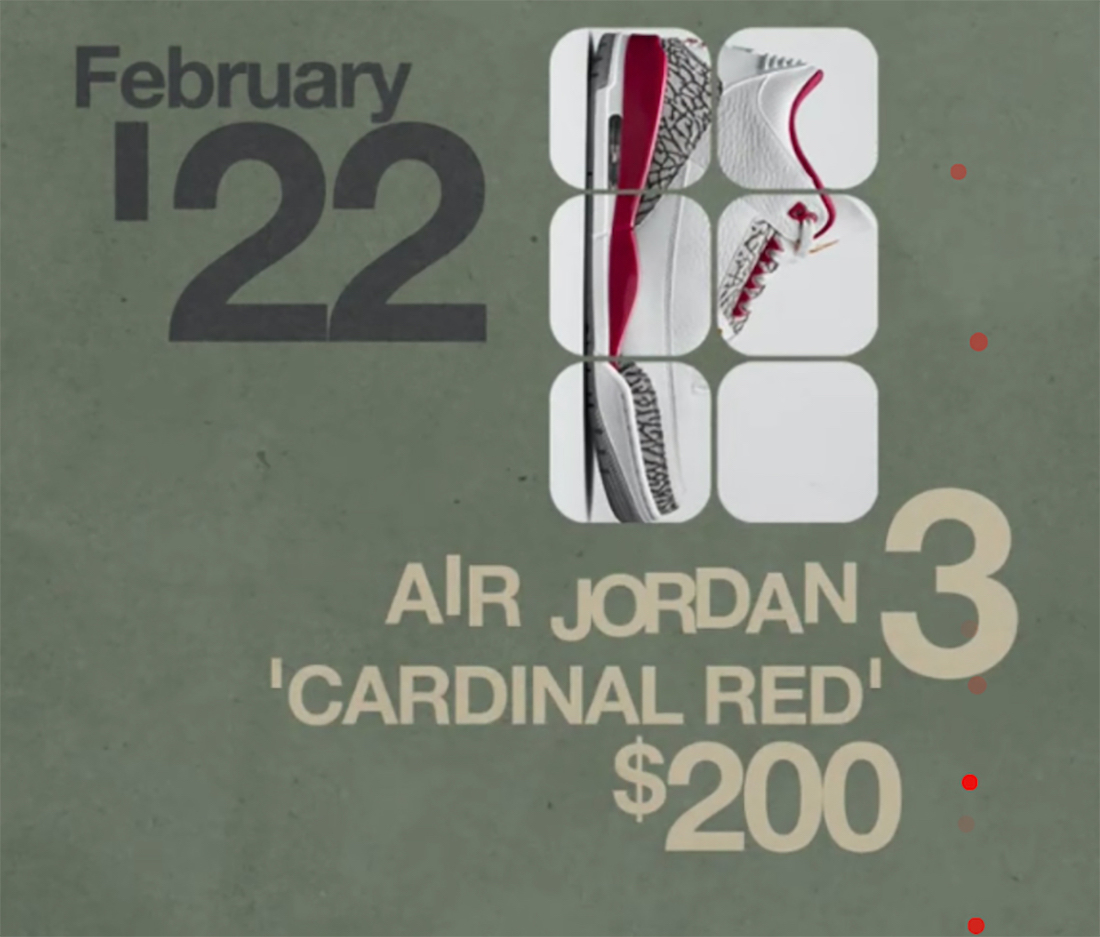 Air Jordan 3 Cardinal Red CT8532-126 Release Details