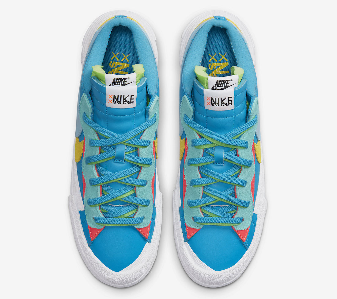 Kaws Sacai Nike Blazer Low Blue DM7901-400 Release Date