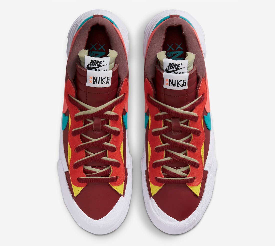 Kaws Sacai Nike Blazer Low Red DM7901-600 Release Date