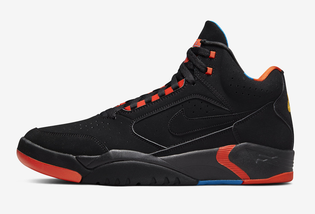 Nike Air Flight Lite Mid Black Team Orange Imperial Blue DQ7687-001 Release Date Info