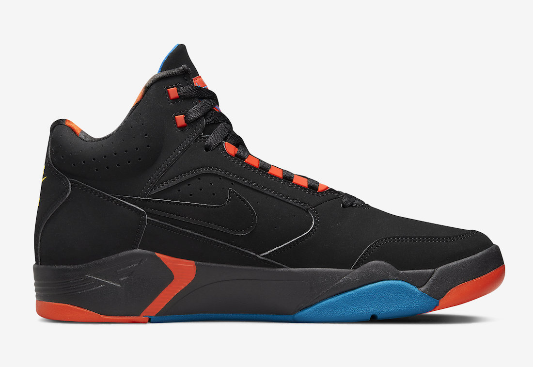 Nike Air Flight Lite Mid Black Team Orange Imperial Blue DQ7687-001 Release Date Info