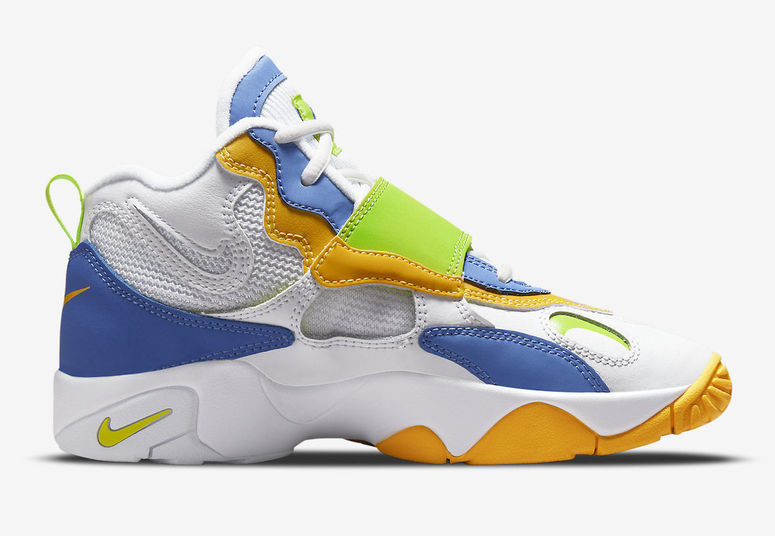 Nike Air Max Speed Turf GS White Blue Green Yellow DR9869-100 Release Date Info