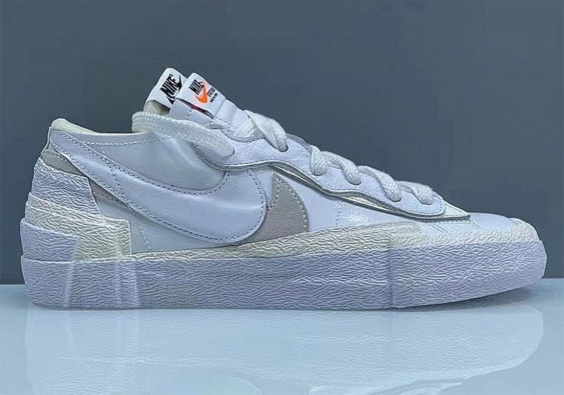 Sacai Nike Blazer Low White Grey DM6443-100 Release Date Info